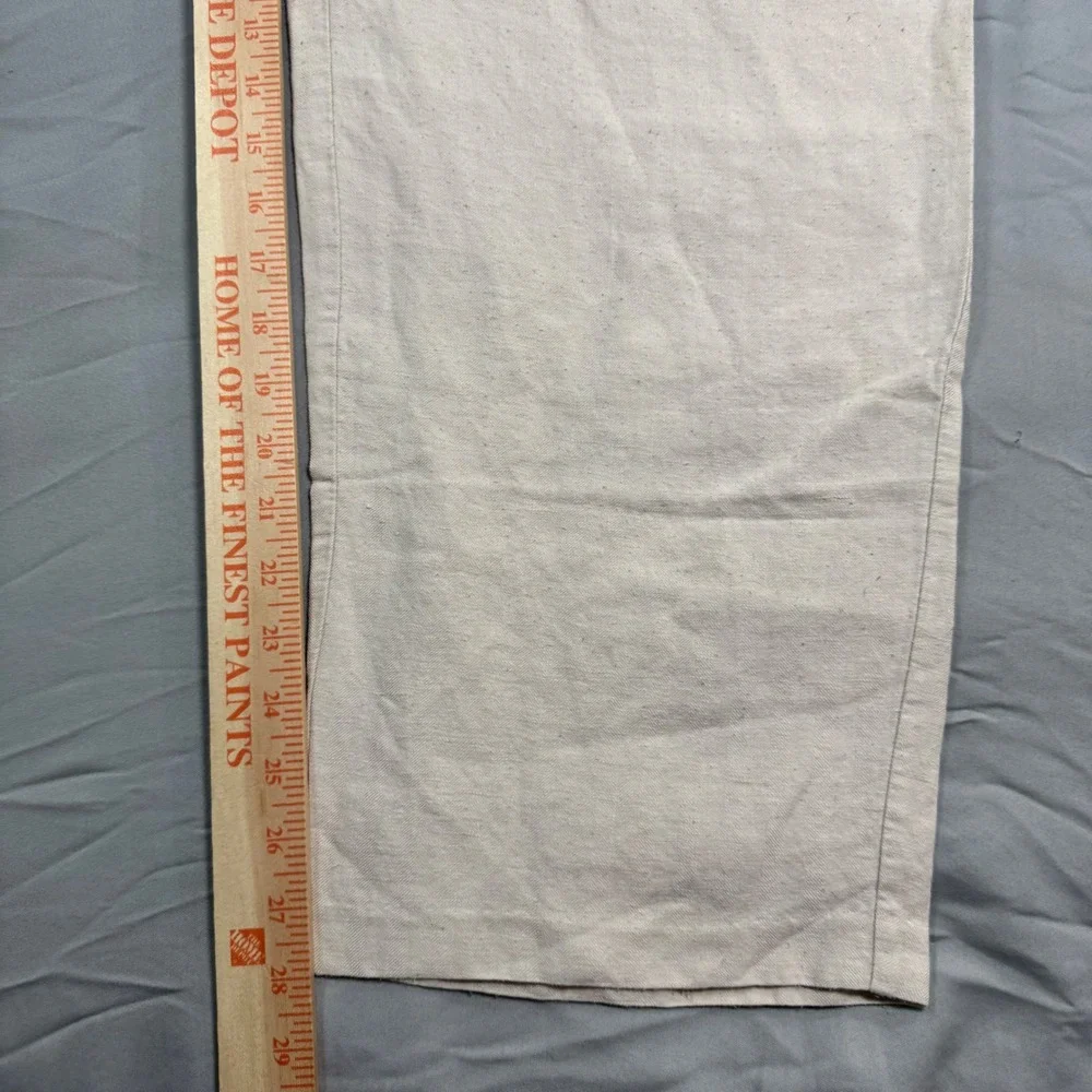 Tommy Bahama Mens 40x30 (Fits 40x28) Linen Silk Pleated Beige Straight Leg Pants